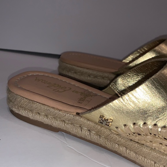 Sam Edelman Gold Espadrilles Slides - Picture 6 of 8